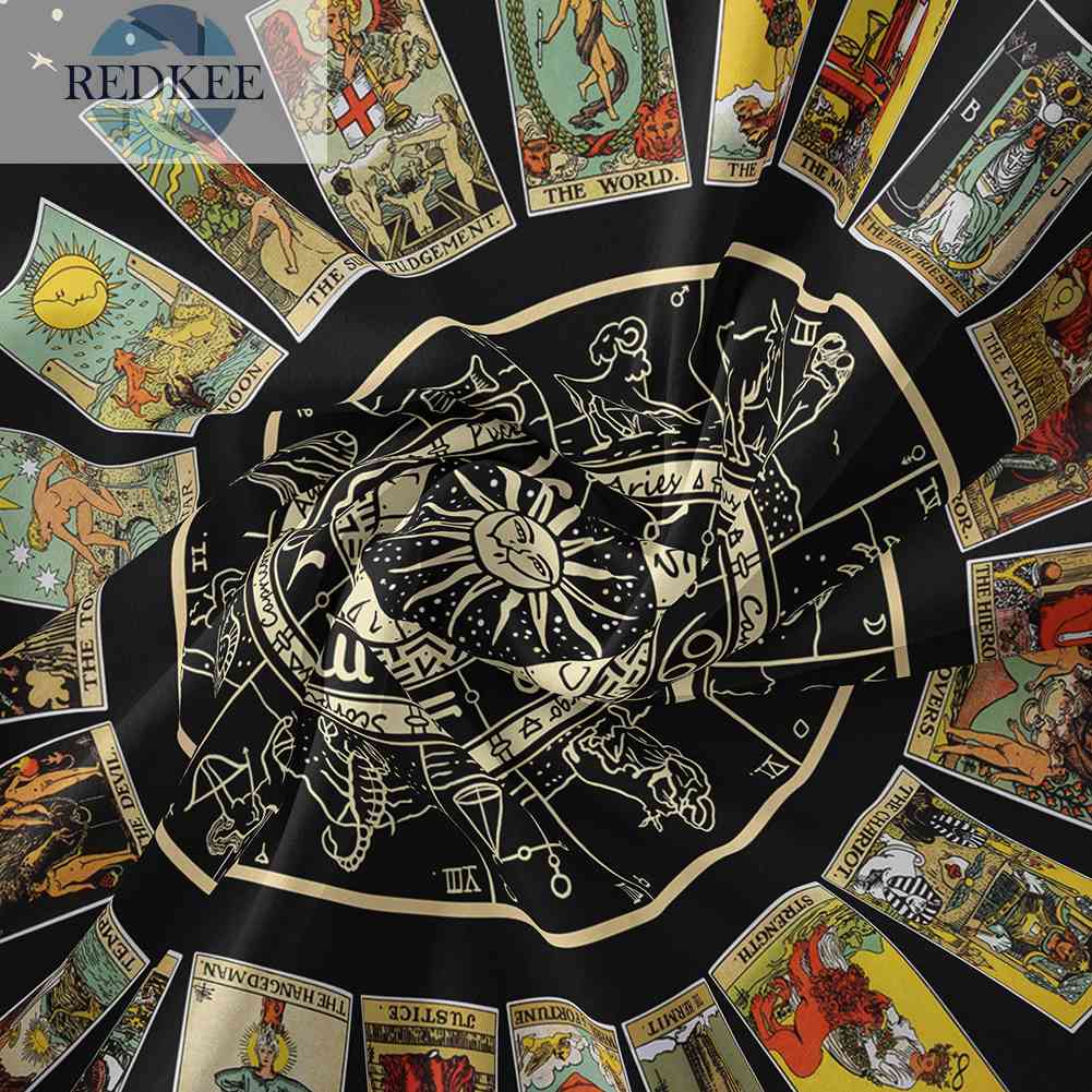 Thảm Treo Tường Họa Tiết Mandala Tarot Kích Thước 95x73cm