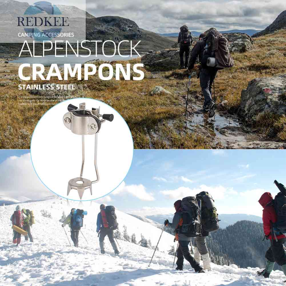 Phụ Kiện Đầu Gậy Leo Núi Bằng Thép Không Gỉ Chống Trượt