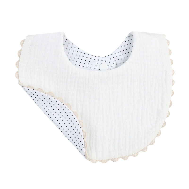Yếm Ăn Cotton In Họa Tiết Xinh Xắn Cho Bé Sơ Sinh