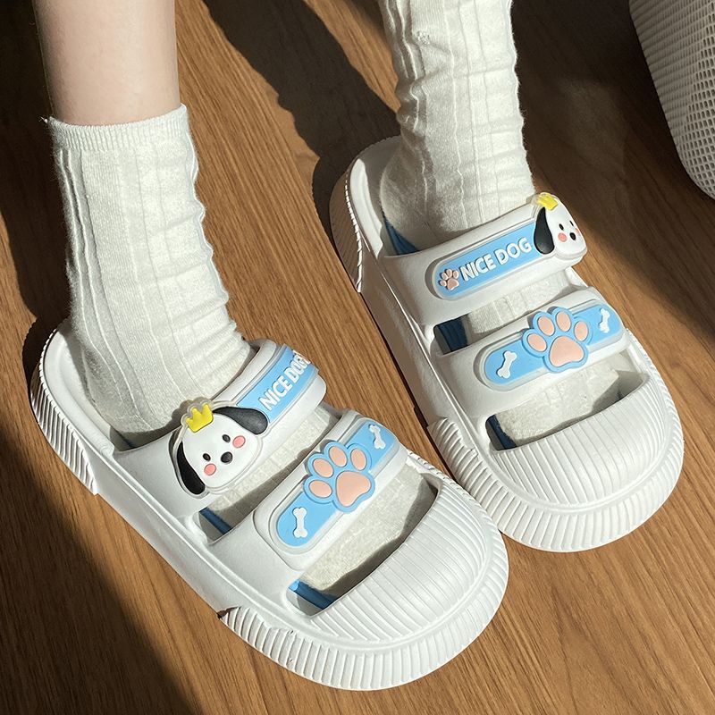 Dép bánh mì nữ sandal Đáy dày chống trượt chống nước Phim hoạt hình dễ thương