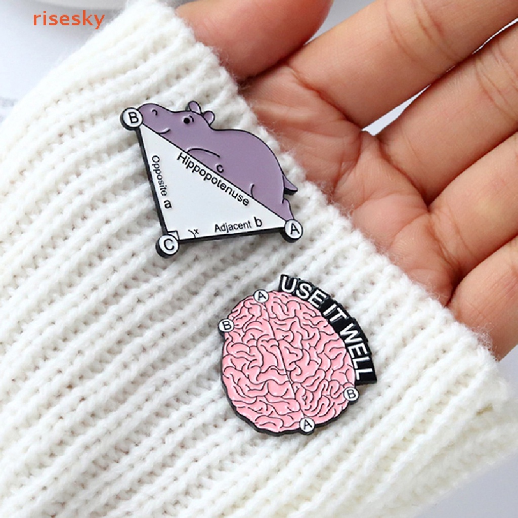 [risesky] Ghim Cài Áo Hình Con Rùa / Hà Mã / Hà Mã Tráng Men Dùng Làm Quà Tặng Cho Bé