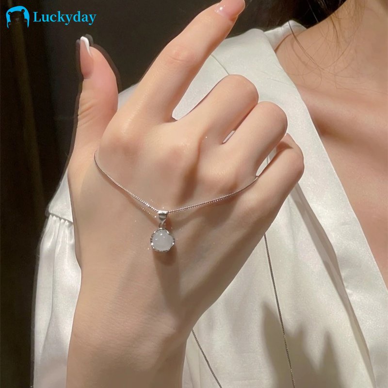 Vòng cổ Mặt Đá Opal Đơn Giản Cho Nữ