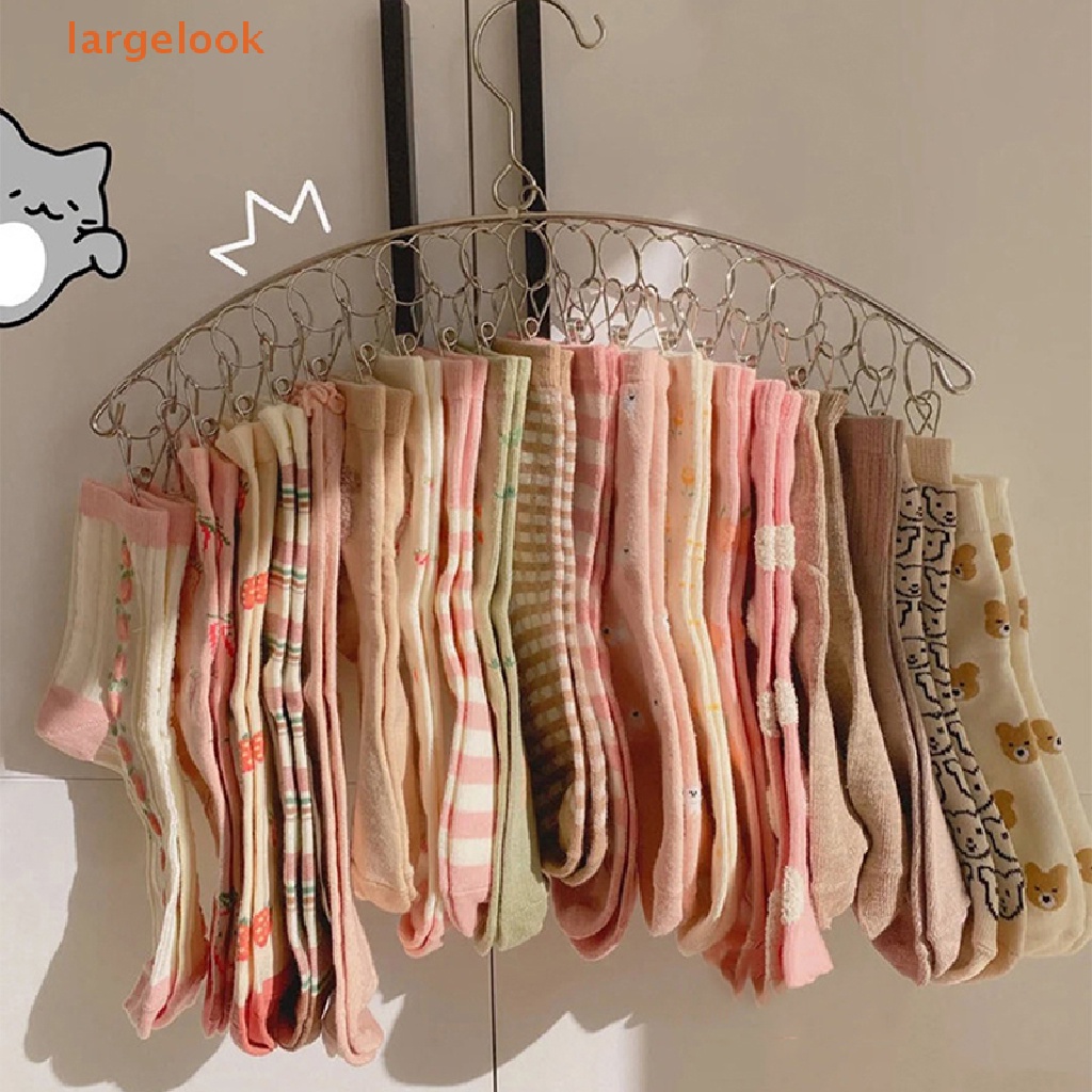 Giá Đỡ Phơi Quần Áo / Vớ Chống Gió Bằng Thép Không Gỉ 6-20 Kẹp