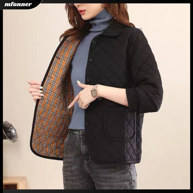 Áo Khoác Cardigan Chần Bông Tay Dài Siêu Nhẹ Giữ Ấm Thanh Lịch Cho Nữ