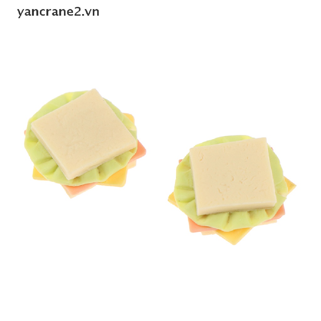Mô Hình Thức Ăn Bánh Sandwich 2 X1: 12 Độc Đáo Trang Trí Nhà Búp Bê YAN2} 2 X1: 12