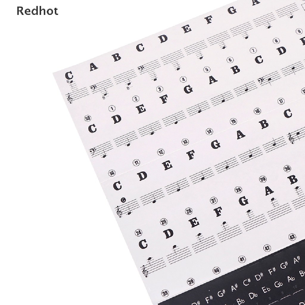 Miếng Dán Phím Đàn Piano Màu Đen Tháo Rời Được Dành Cho 49 61 76 88