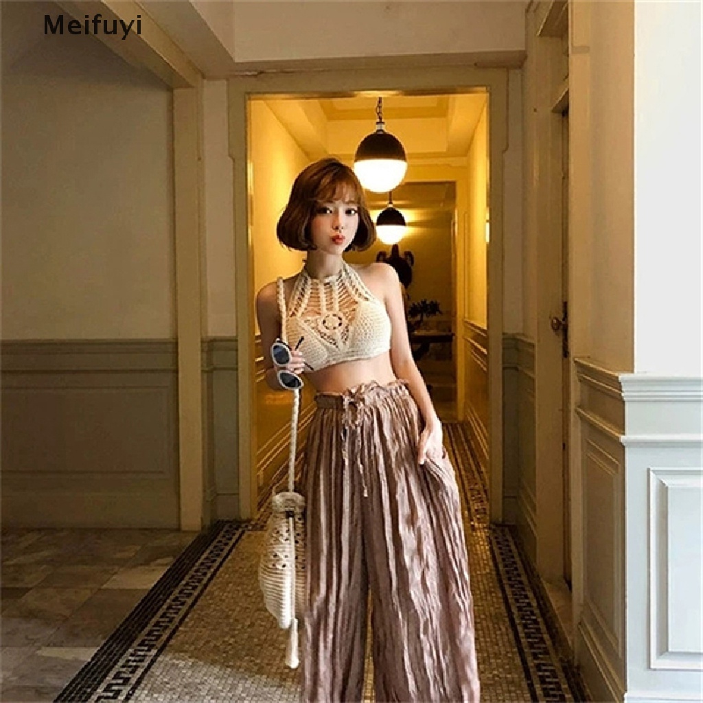 [Meifuyi] Áo Ngực Dệt Kim Khoét Rỗng Phong Cách Bohemian Đi Biển