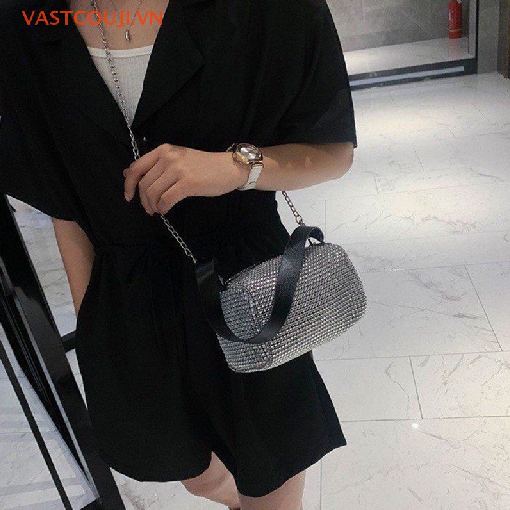 Túi Đeo Chéo Đính Đá Lấp Lánh Thời Trang Cho Nữ