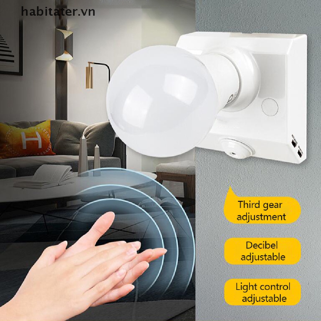 Đuôi Đèn LED E27 Có Cảm Biến Hồng Ngoại Cơ Thể Người Tự Động