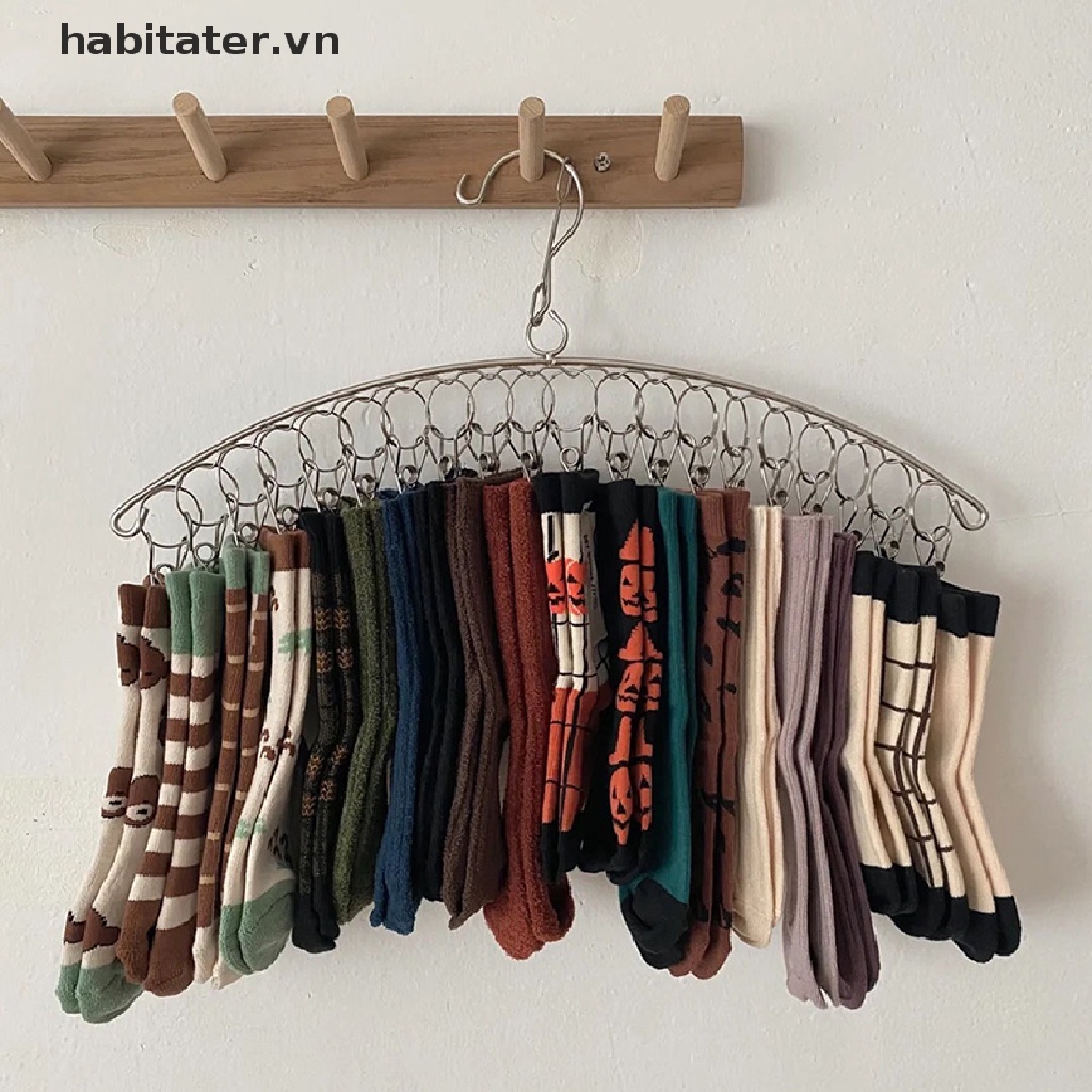 Móc Phơi Quần Áo 6-20 Kẹp Chống Gió Bằng Thép Không Gỉ