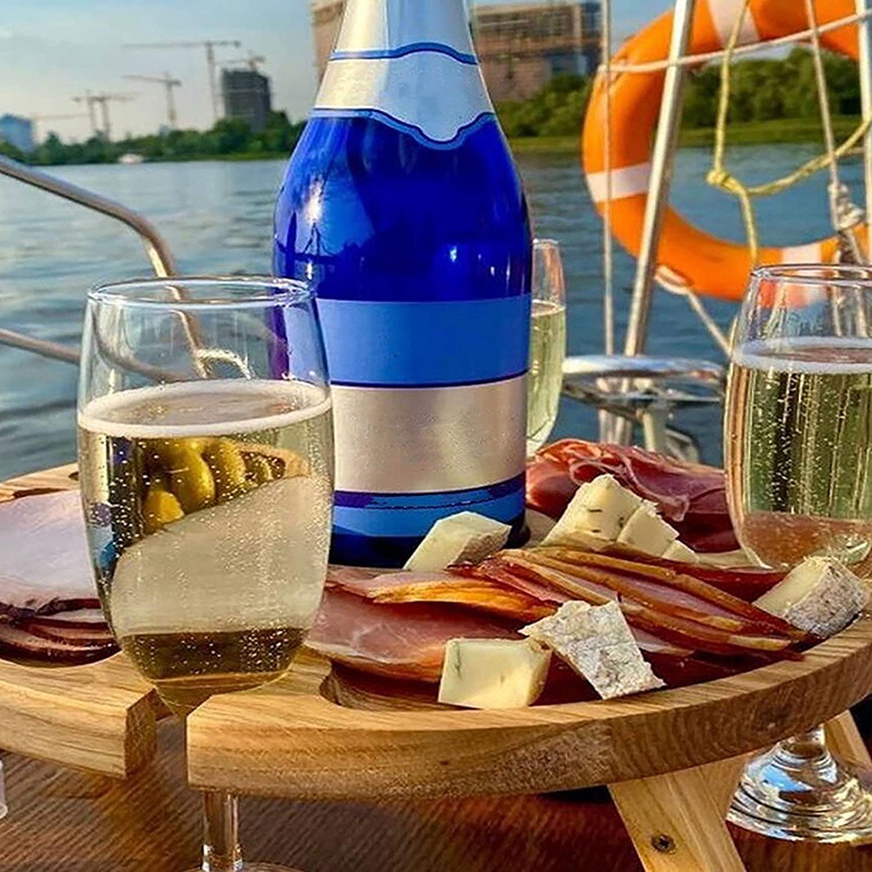 Bàn Xếp Gọn Nhẹ Bằng Gỗ Tiện Dụng Mang Theo Du Lịch Dã Ngoại