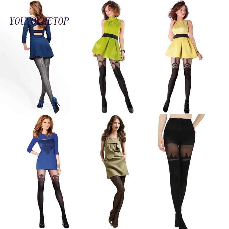 Quần Tất Lụa Dày 280D Lưng Cao Gợi Cảm Cho Nữ