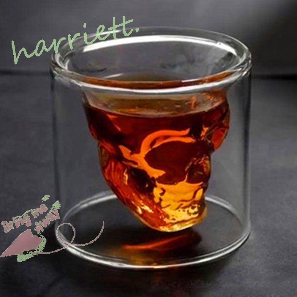 Ly Uống Rượu Whiskey / Bia Họa Tiết Đầu Lâu Hai Lớp Vui Nhộn Dùng Để Trang Trí Halloween