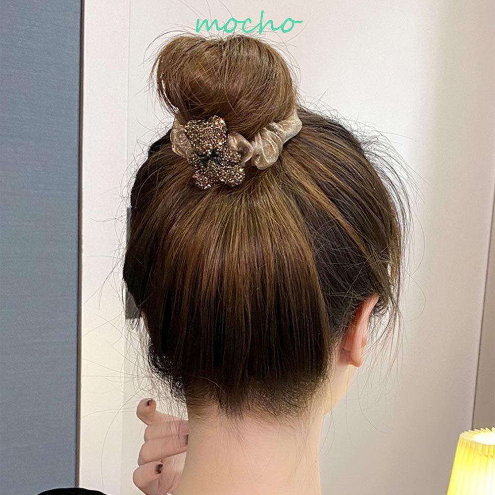 Dây Buộc Tóc Đuôi Ngựa Hình Gấu Phong Cách Hàn Quốc Thanh Lịch Cho Nữ Giá Đỡ