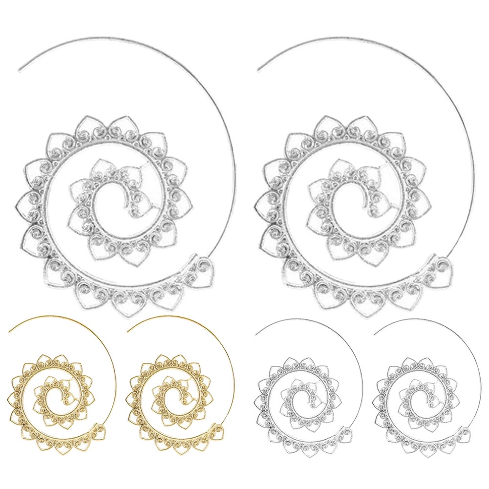 Đôi Khuyên Tai HìNh BáNh Răng TráI Tim XoắN ỐC ThờI Trang Cho Nữ