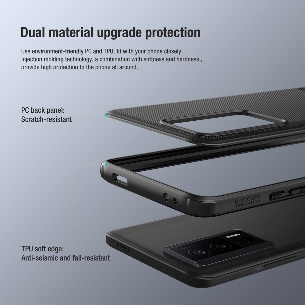 Ốp điện thoại NILLKIN PC cứng siêu mỏng chống sốc chống dấu vân tay cho Xiaomi Redmi K60 Pro/ K60