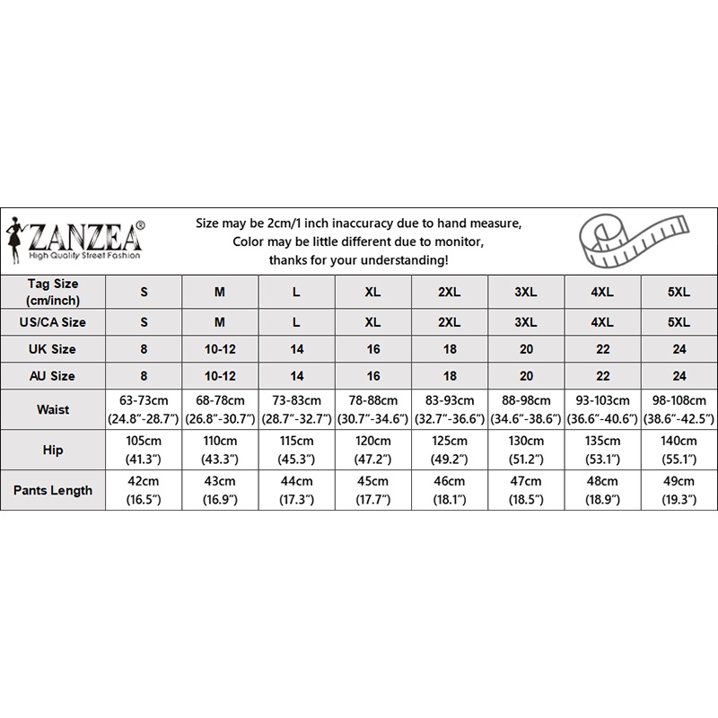 Quần short nữ ZANZEA lưng cao thời trang đường phố