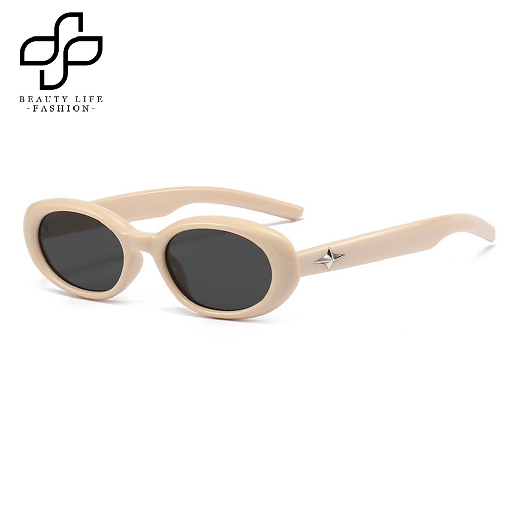 Kính Mát Hình Oval Gọng Nhựa Thời Trang
