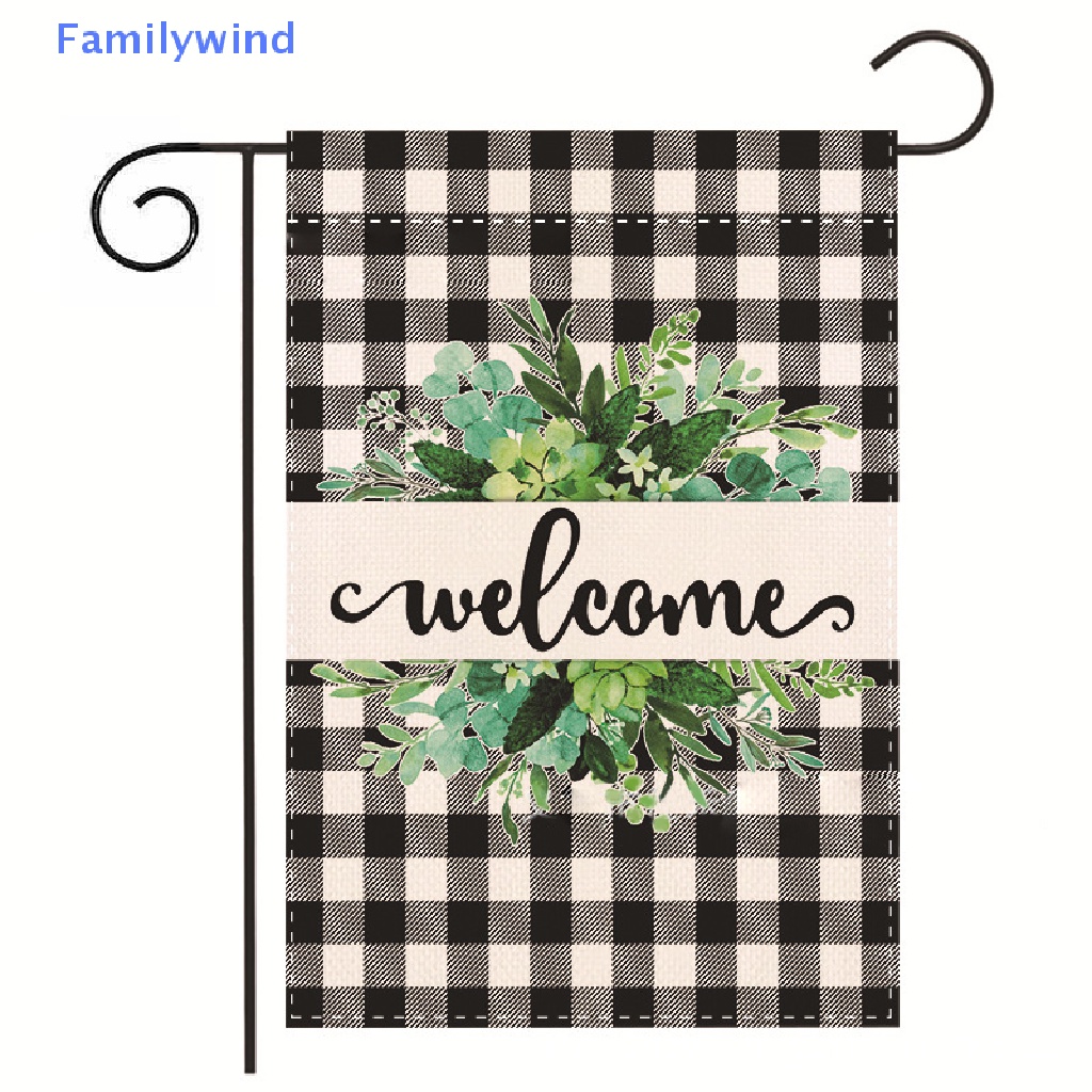 Cờ Hai Mặt 12x18 Inch Họa Tiết Hoa Dùng Trang Trí Sân Vườn