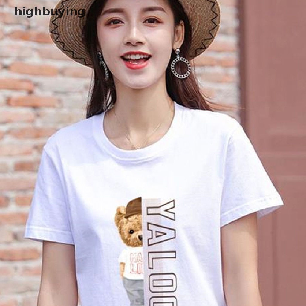 Áo Thun Tay Ngắn Cổ Tròn In Hình Gấu Belle Thời Trang Mùa Hè Cho Nữ