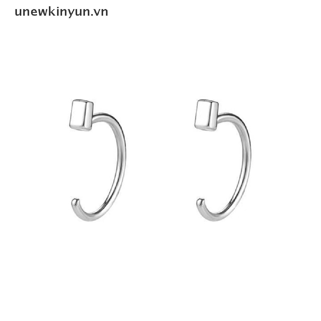 1 Cặp Khuyên Tai Móc Xỏ Lỗ Thiết Kế Tinh Tế Thời Trang