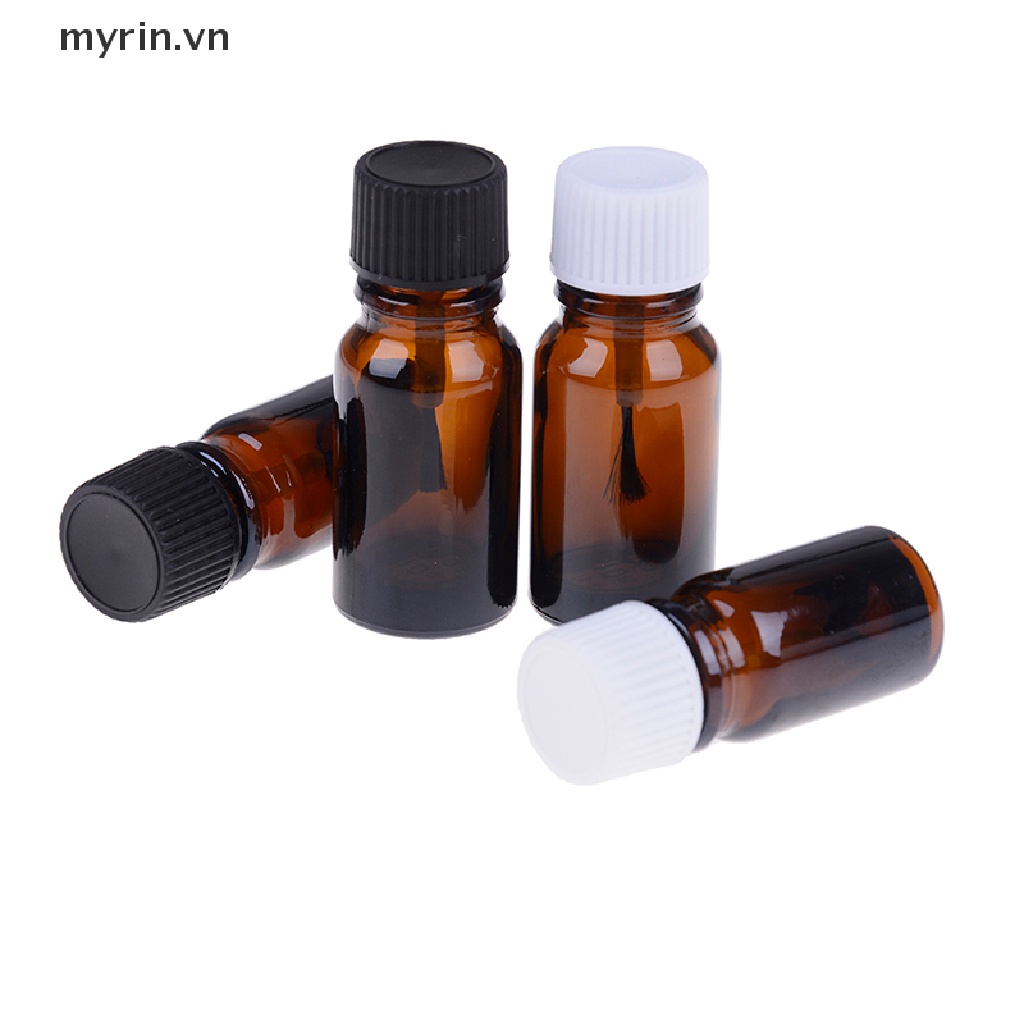 Lọ Thủy Tinh 5 / 10ml Đựng Nước Sơn Móng Tay Màu Nâu