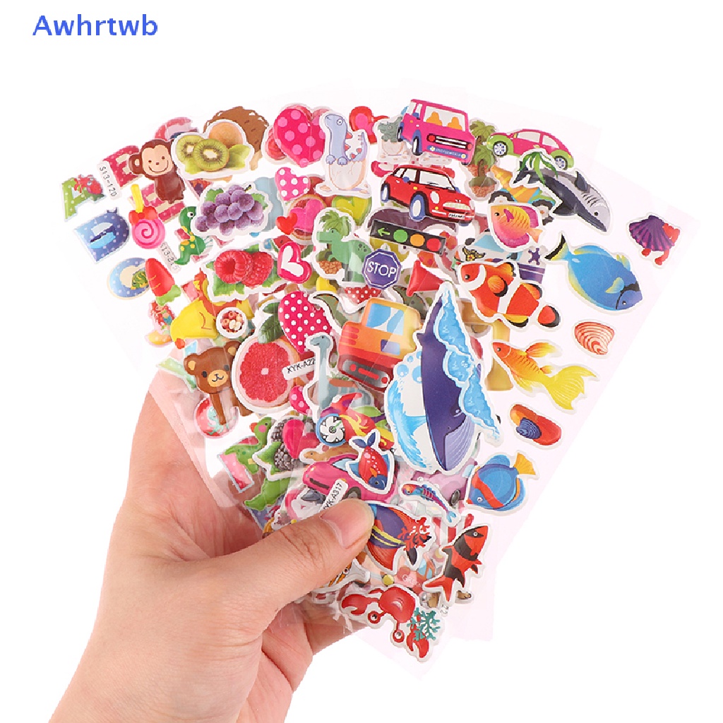 Bộ 20 Miếng Dán 3D Nhiều Họa Tiết Dễ Thương Dùng Trang Trí Sổ Tay Mới