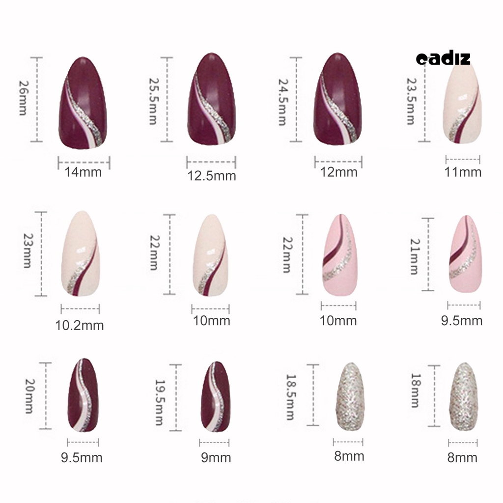 1 Bộ Móng Tay Giả Che Phủ Toàn Diện Không Phai Màu Kèm Keo Dán DIY