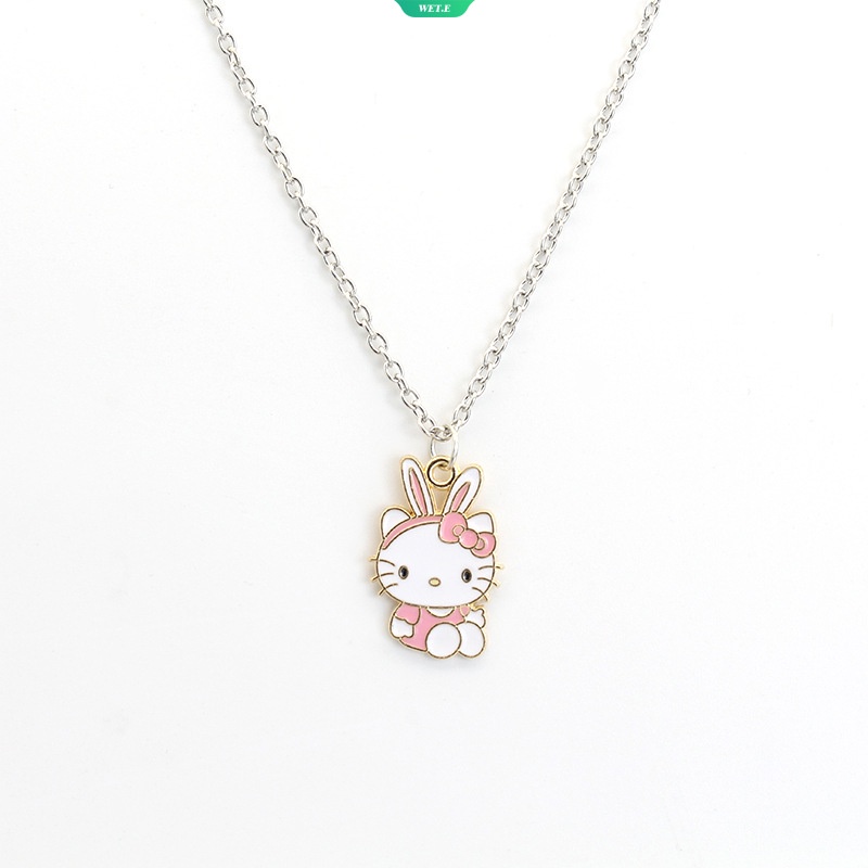 Vòng cổ Hợp Kim Mặt Hình Mèo Sanrio Kitty 2023 Dễ Thương Cho Bé Gái