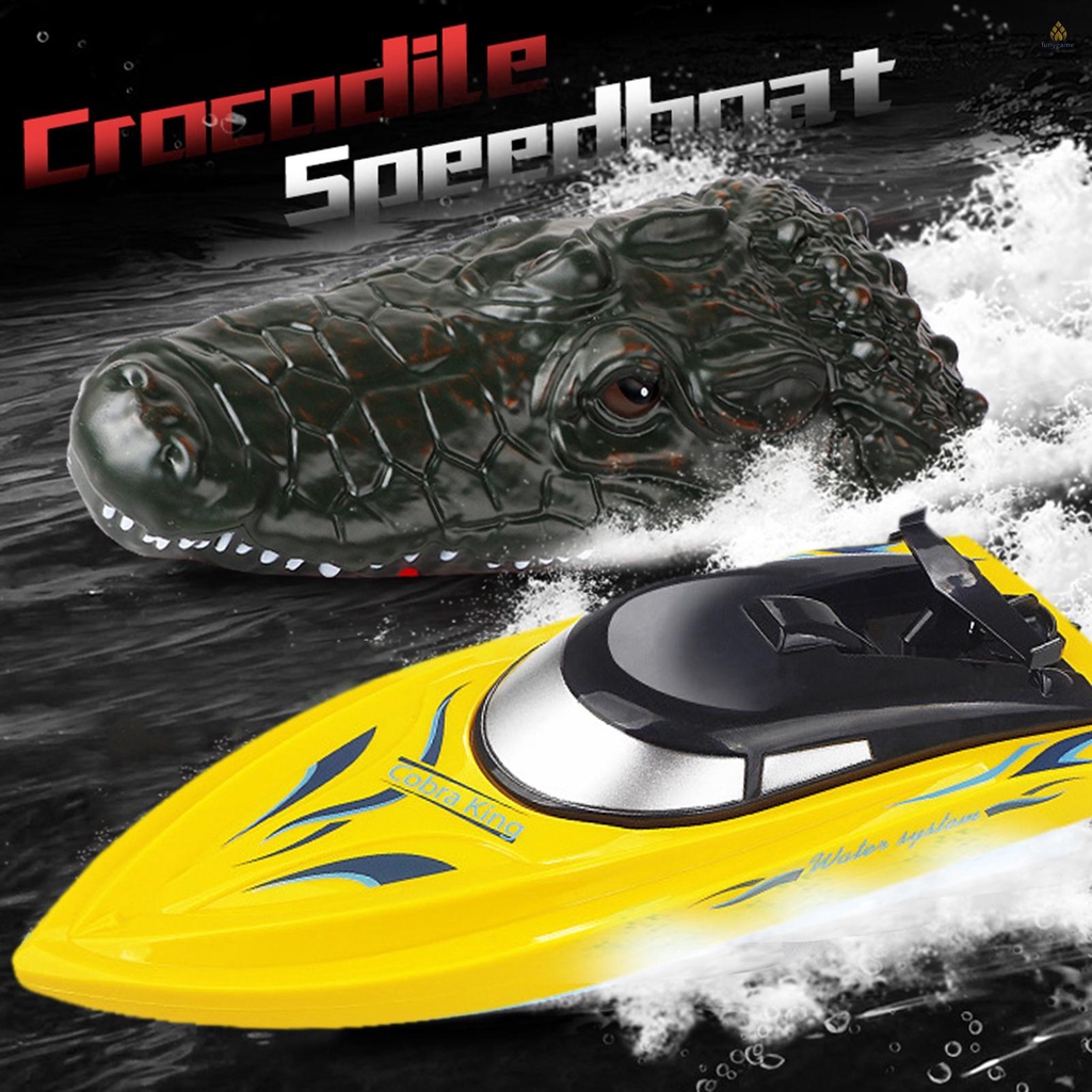 JJRC Thuyền Đua Điện Cá Sấu Điều Khiển Từ Xa 2.4G 2CH Chất Lượng Cao