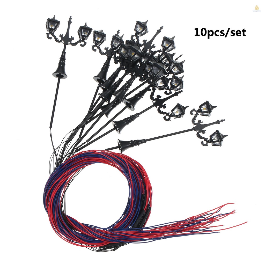 Set 10 Đèn Đường Ánh Sáng Trắng Ấm Áp Trang Trí Sân Vườn FT08