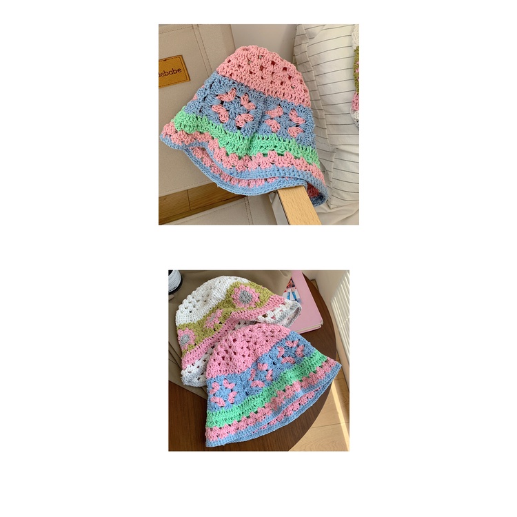 Nón Tai Bèo Đan Len Thoáng Khí Thời Trang Mùa Hè Cho Nữ