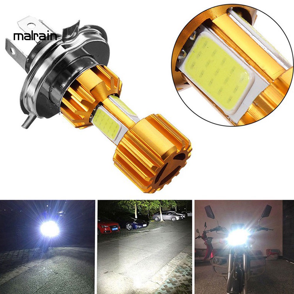 Đèn Pha Siêu Sáng H4 LED 3 COB 12V 6000K Dành Cho Xe Hơi Xe Máy