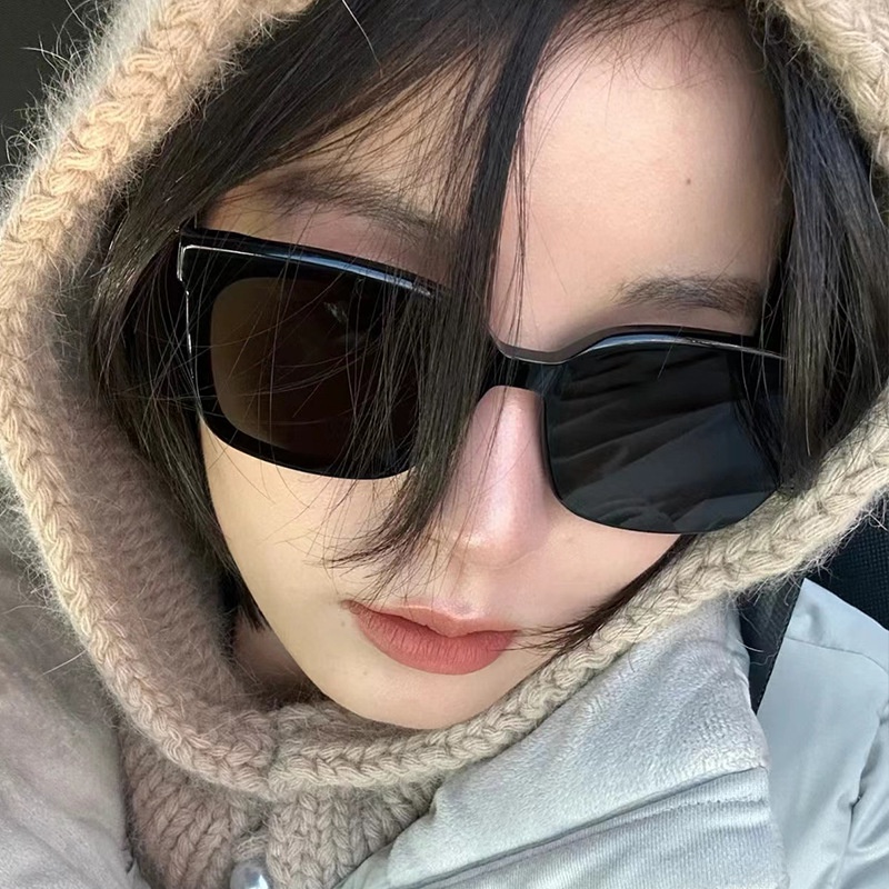 Kính Mát Gọng Vuông Kim Loại Phong Cách Retro Hàn Quốc