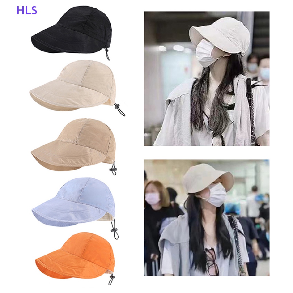 Mũ Tai Bèo Vành Rộng Chống Nắng Mùa Hè Nhanh Khô Có Dây Rút Tùy Chỉnh