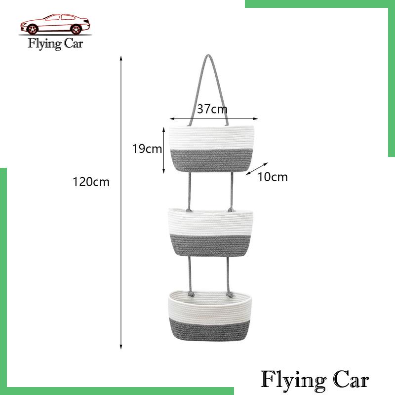 Giỏ Đựng Đồ Treo Tường Tiết Kiệm Không Gian Bằng Cotton Cho Phòng Trẻ Em / Phòng Tắm / Bếp 2