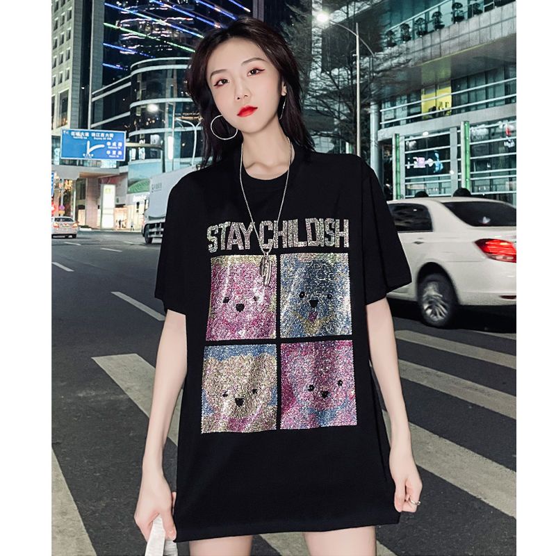 Áo Thun Dáng Rộng Mùa Hè 2023 Cỡ Lớn 2-150kg Phong Cách Mới Cho Nữ