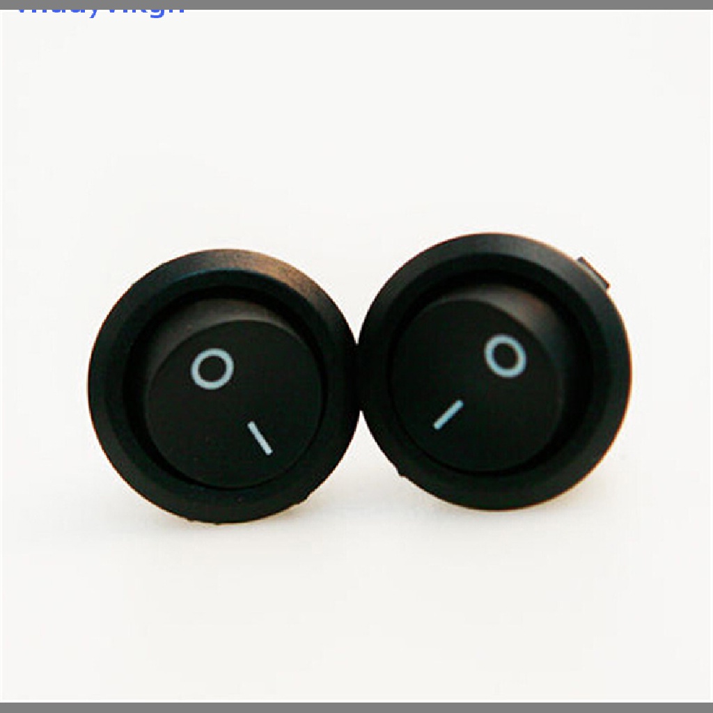1 Công Tắc ON / OFF Hình Tròn Mini 3 Chấu Màu Đen