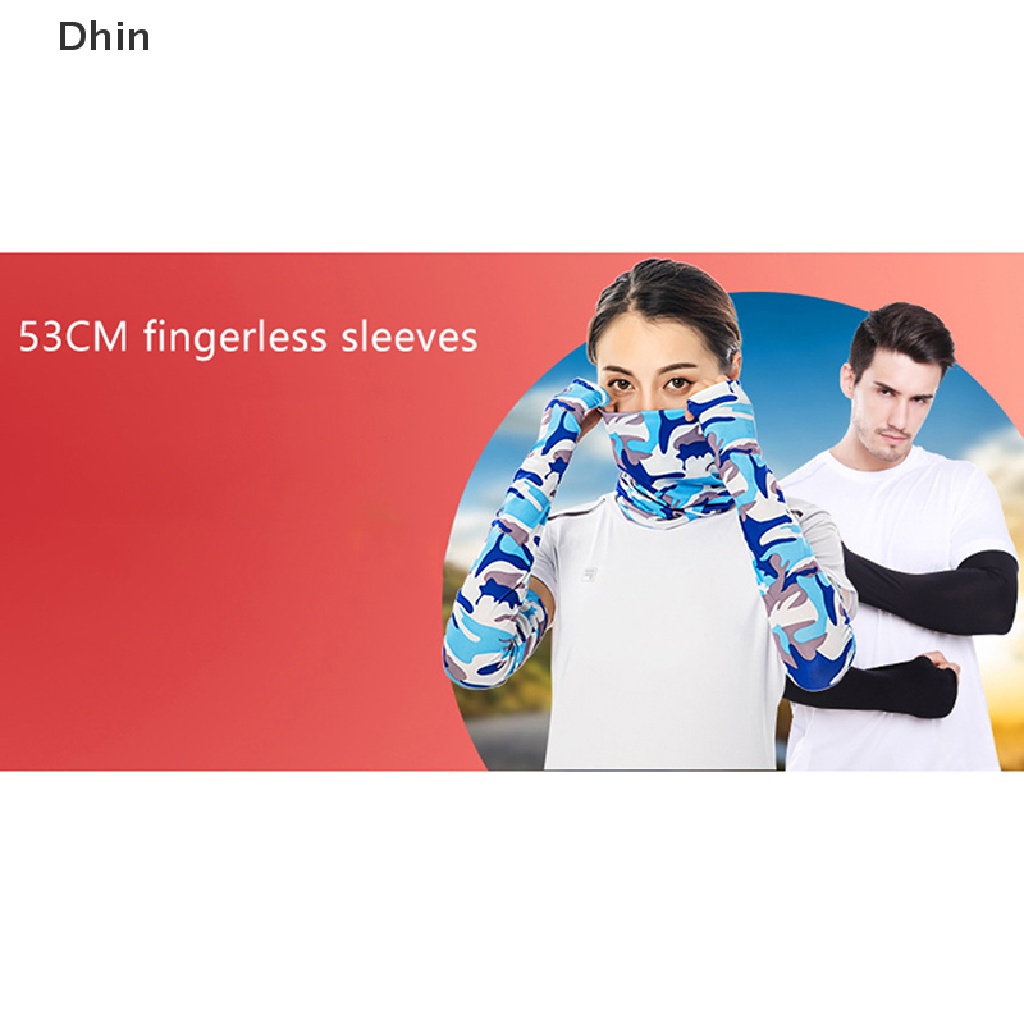 [Dhin] Vớ Lụa Băng Bandana Làm Mát Chống Tia UV Bảo Vệ Cánh Tay Mặt Đầu Vớ Xe Hơi Thể Thao
