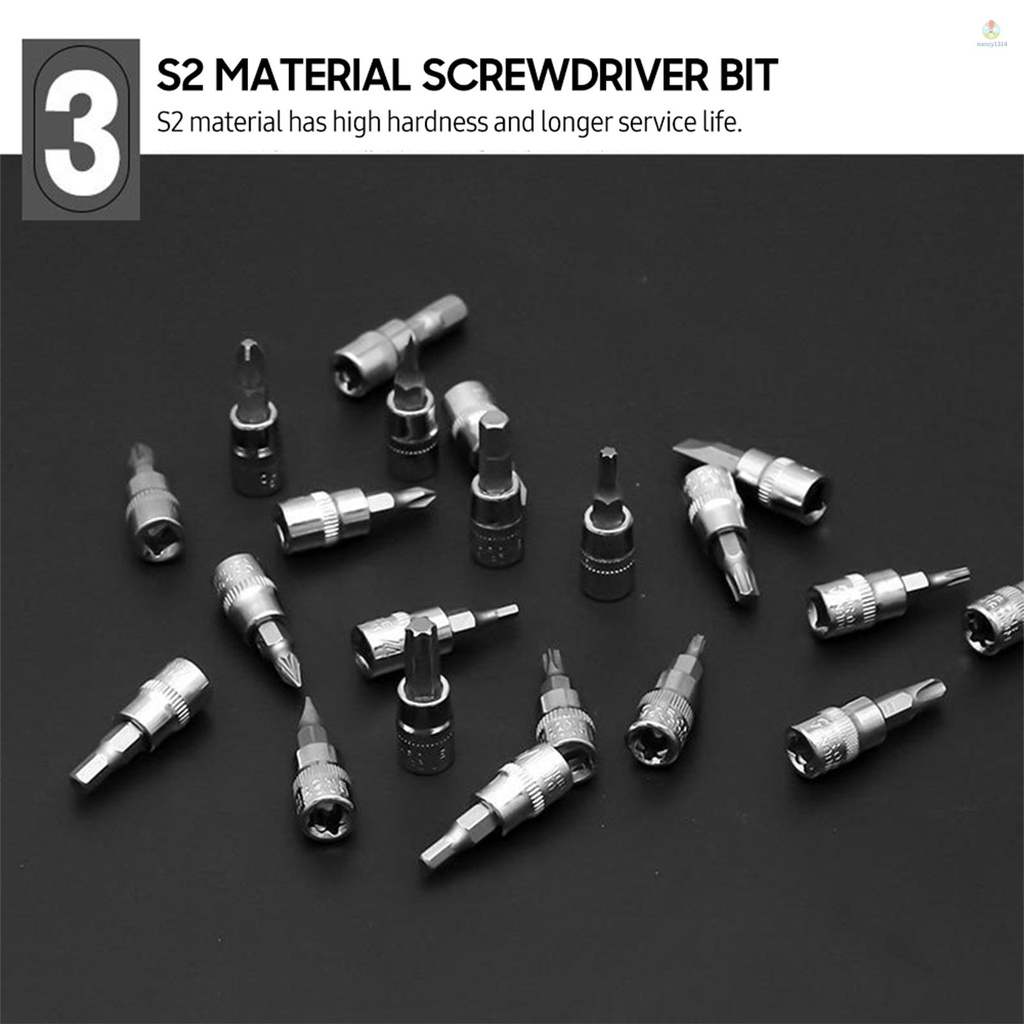 Bộ 46 Dụng Cụ Sửa Chữa Ổ Đĩa 1 / 4 inch Có Hộp Đựng Cho Xe Hơi Xe Đạp