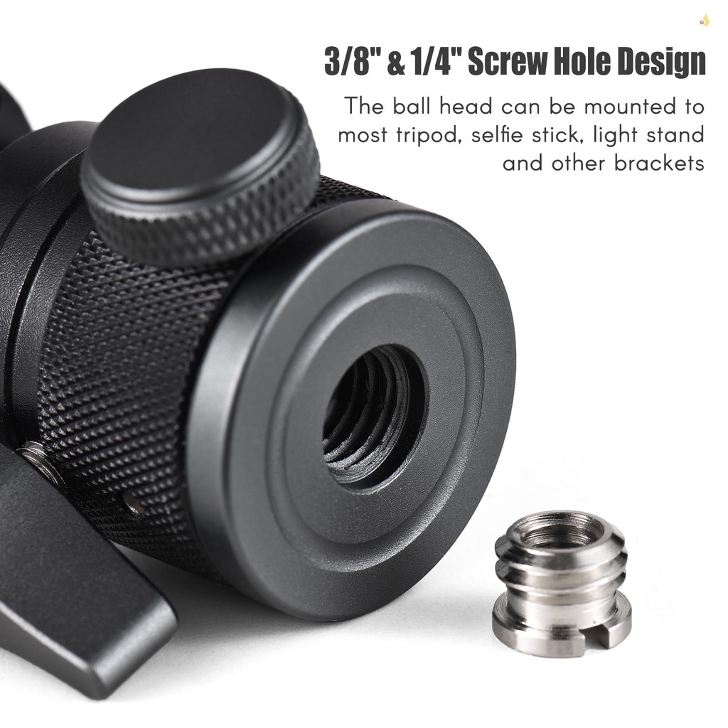 Vít Đầu Bi Andoer Mini Chuyển Đổi 1 / 4 Inch Sang 360 Độ Chuyên Dụng°Túi Thể Thao Bằng Hợp Kim Nhôm Có Thể Xoay Với Đế Nam Châm Nhỏ 200g Chịu Tải 200g