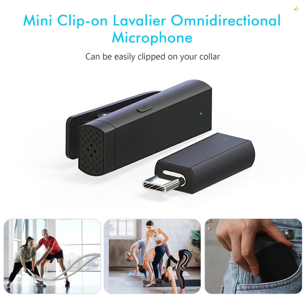 Bộ Micro Mini Đa Hướng Dạng Kẹp Loại Bỏ Tiếng Ồn Thông Minh ENC Kèm Hộp Sạc Cho Andr