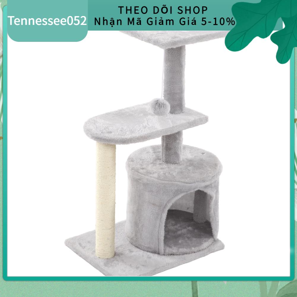 Tennessee052 Cat Tree Không gian rộng rãi Đồ chơi tháp mèo cào nhiều lớp với quả bóng treo sang trọng cho tất cả các mùa