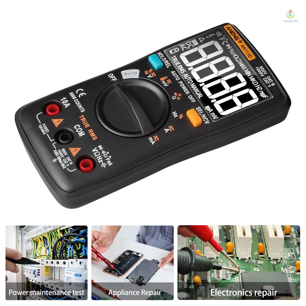 Vạn Năng Kế ANENG AN113D Kỹ Thuật Số 6000 Counts DC / AC Màn Hình LCD