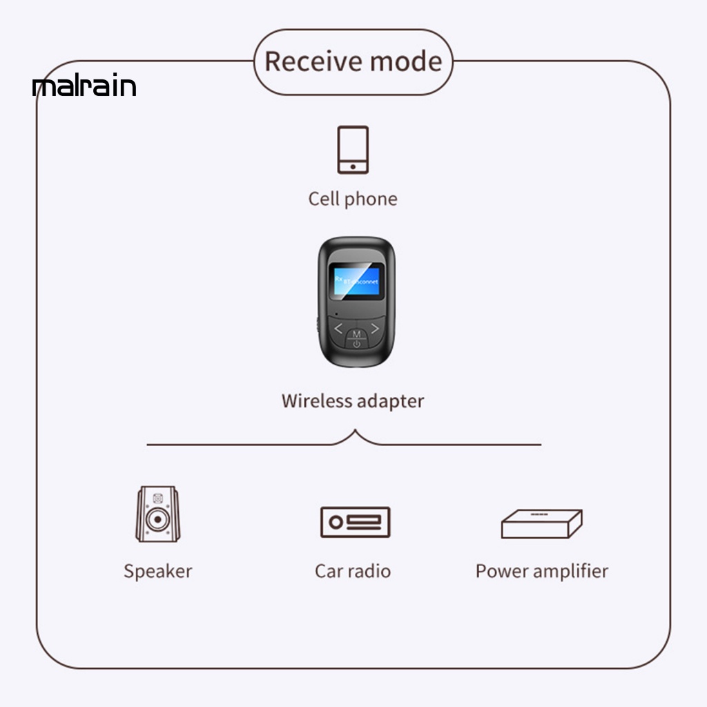 Bộ Truyền Nhận Tín Hiệu Bluetooth 5.0 2 Trong 1 Màu Đen Cho Laptop