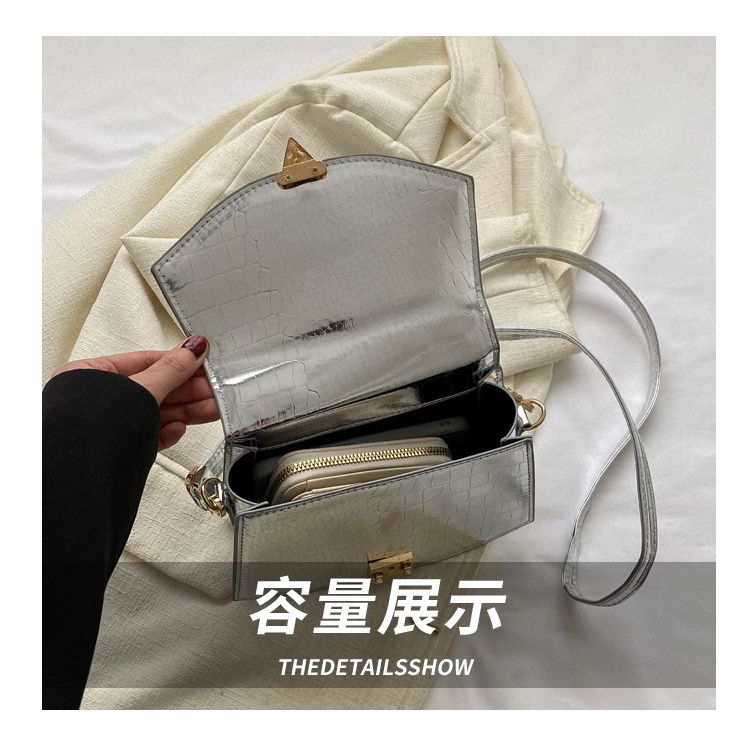 Túi Xách JASMIN NOIR Da PU Vân Da Cá Sấu Có Khóa Thời Trang Cho Nữ