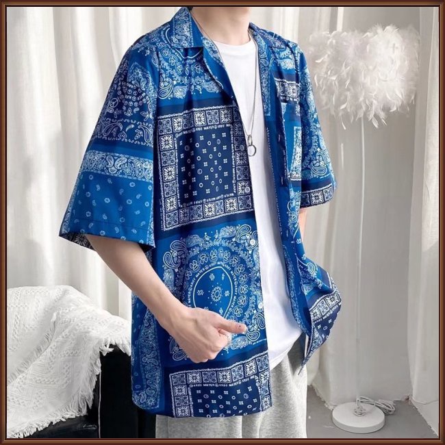 Áo Sơ Mi Khoác Ngoài Dáng Rộng In Họa Tiết Dân Tộc Hawaii Cổ Điển Dành Cho Nữ