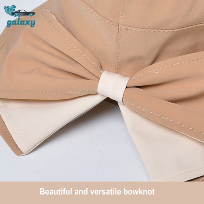 Galaxy Nón Tai Bèo Vành Rộng Chống Nắng Đính Nơ Thời Trang Mùa Hè Cho Nữ