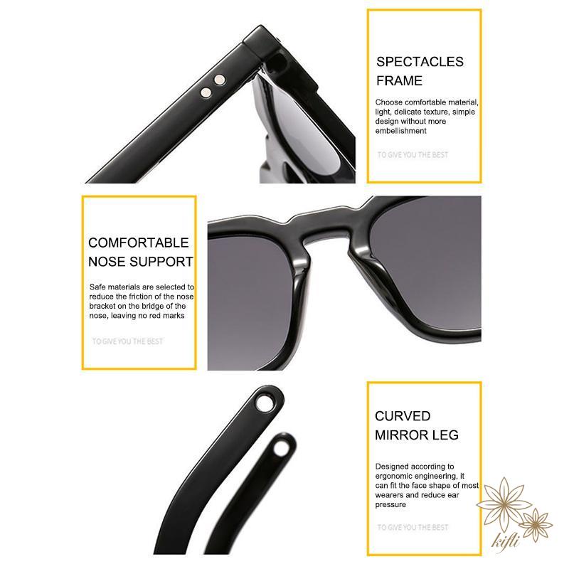 Kính mát gọng vuông chống tia UV400 thời trang dành cho nam và nữ
