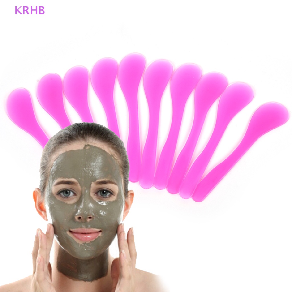 Set 10 Muỗng Nhựa Trộn Mặt Nạ DIY Tiện Dụng Mới